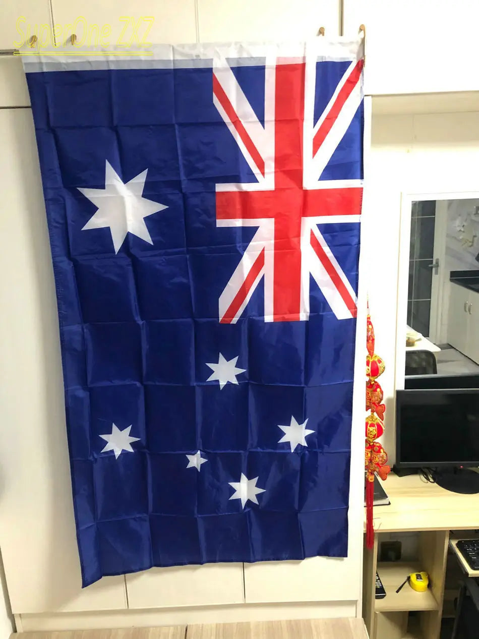 ZXZ Free shipping  90X150cm  Australia flag 3x5ft  AUS AU australia australian flag indoor outdoor decoration